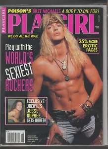 PLAYGIRL 8-93 AUGUST 1993 BRET MICHAELS JACKYL NUDE HAIRY HUNKS ROCK STARS Ten - Picture 1 of 3