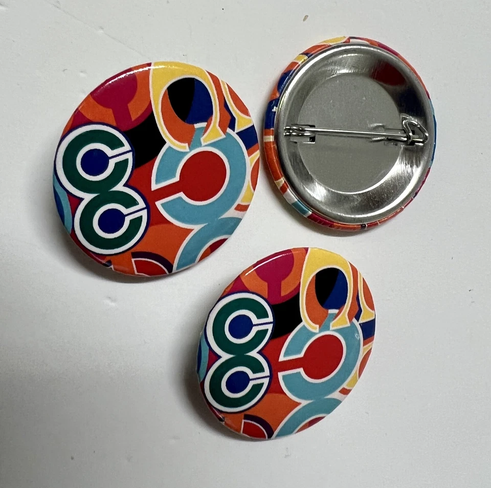 3 x new COACH POPPY  red ,white ,black ,blue  PIN - Image 1 of 1