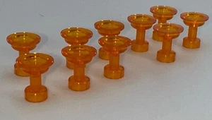 Lego - Minifigure Utensil - Lot of 10 - Trans Orange, Cup Goblet - Picture 1 of 3