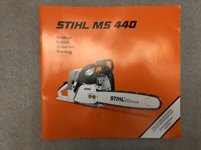 1x Orginal STIHL MS 440 Motorsäge Bedienungsanleitung Neu in Deutsch - Bild 1 von 3