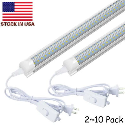 T8 20W 2FT LED Tube Lights Garage Workshop Utility LED Shop Light Fixtures 6000K - Image 1 of 4