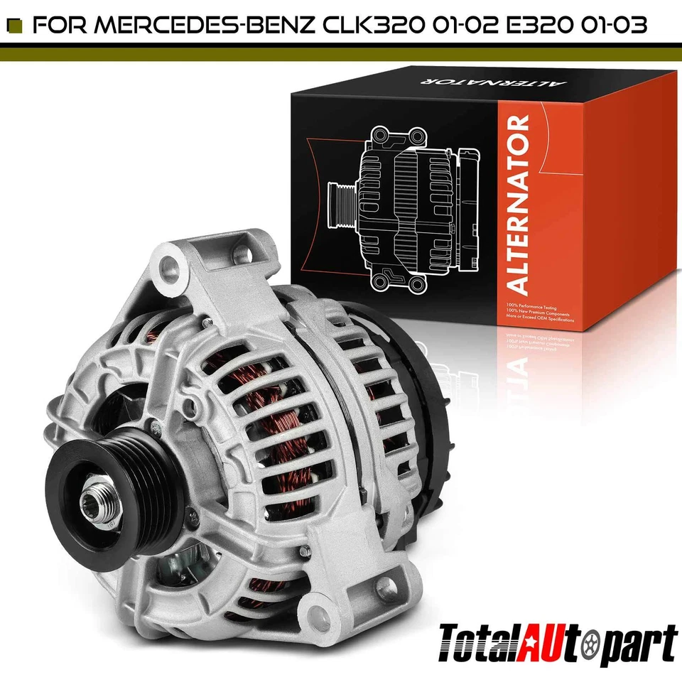Alternador para Mercedes-Benz E320 2001-2003 V6 3.2L120A 12V CW polea de 6 ranuras Foto 1 de 4