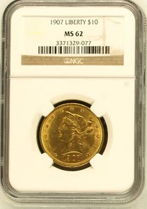 1907 P Liberty Head Gold Eagle NGC MS-62 - Picture 1 of 2