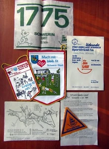 De colección Schwerin 1987 deporte banderín diploma participante eventos - Imagen 1 de 5