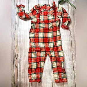 🎄Cat & Jack | Flannel Romper - Picture 1 of 5