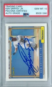 Ken Griffey Jr 1992 O-Pee-Chee #50 Autograph PSA DNA Gem Mint 10 Auto - Bild 1 von 2
