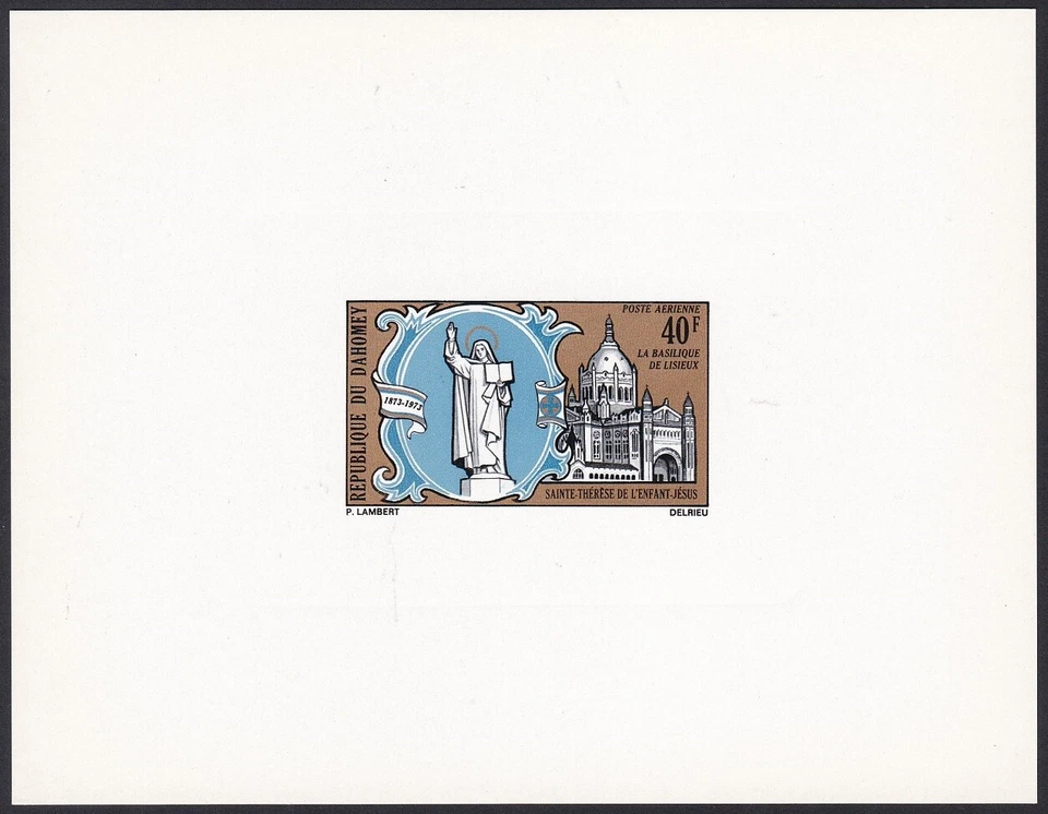 Dahomey ScC180 Santa Teresa de Lisieux (1873-97), estatua, basílica, prueba de lujo Foto 1 de 1