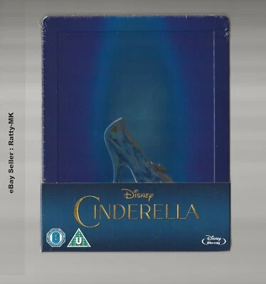 DISNEY'S CINDERELLA (2015) - UK EXCLUSIVE BLU RAY STEELBOOK - NEW & SEALED - Image 1 of 3