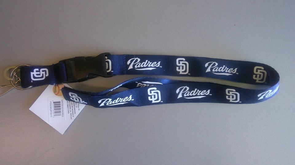 MLB Lanyard Keychain San Diego Padres Team Color Blue - Image 1 of 1