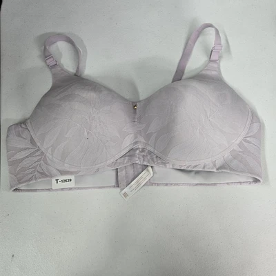 Sujetador Cacique Mujer 38D Rosa Floral Camiseta Correa Inalámbrica Ajustable Foto 1 de 4