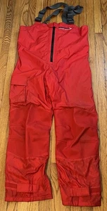 West Marine Third Reef Red Bib Waterproof Boating Bibs Pants Size Large READ - Picture 1 of 8