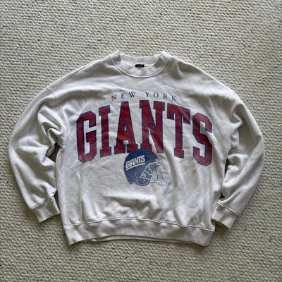 Sudadera Blanca de Fútbol Americano NFL New York Giants Años 90 Unisex Hombres Mujeres RM0566 Foto 1 de 2