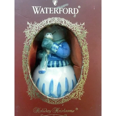 Muñeco de nieve Waterford Holiday Heirlooms Lismore Lyle Bell con cono 2005 4,5 pulgadas Foto 1 de 4