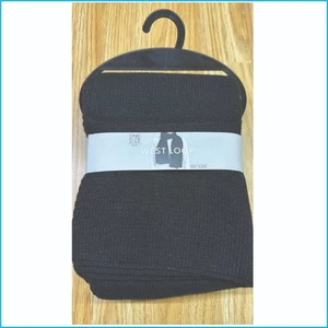 West Loop One-Size schwarzer Strickschal - kuschelig gerippt Winter Halstuch Accessoire - Bild 1 von 12