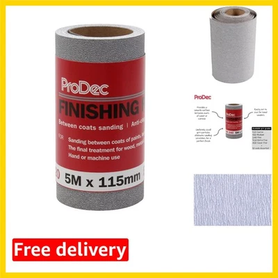 ProDec 320 Grit Extra Fine Grade Finishing Paper for Sanding 5m x 115mm