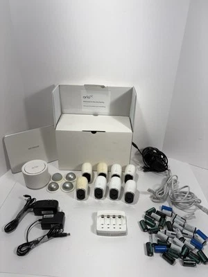 Arlo/Netgear VMB3500 Hub/Base Station + 8 Wireless HD Cameras + VMB3000 +Mounts+ - Image 1 of 4