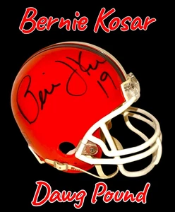 MINICASCO BERNIE KOSAR AUTOGRAFIADO FIRMADO CLEVELAND BROWNS con AP/HOLO/CERTIFICADO DE AUTENTICIDAD - Imagen 1 de 7