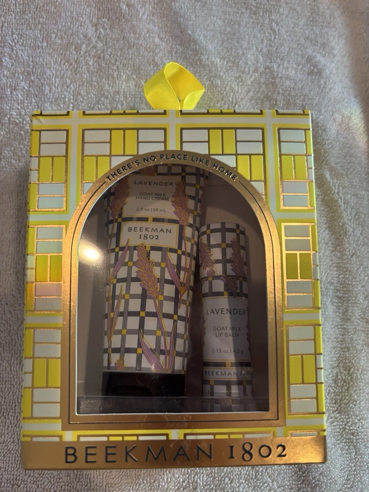 Crema de manos de lavanda Beekman 1802 2 OZ y bálsamo labial .15 OZ  NUEVO Foto 1 de 3
