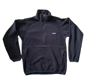 Patagonia Men’s Black Quarter Zip Fleece Pullover Jacket Men’s Small - Picture 1 of 5