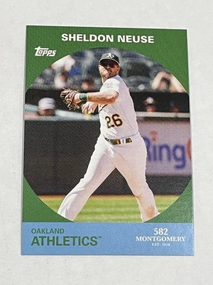 2022 Topps 582 Montgomery Club Baseball #17 - Sheldon Neuse - Oakland Athletics - Image 1 of 2