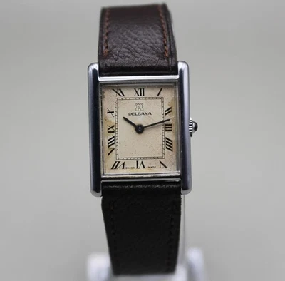 Delbana Tank Silver Roman numerals - Manual wind men's watch - Image 1 of 4