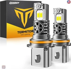 Brightest 9007/HB5 LED Bulbs, 40,000LM 10X Ultra-Brighter, 6500K Pure White, - Picture 1 of 8