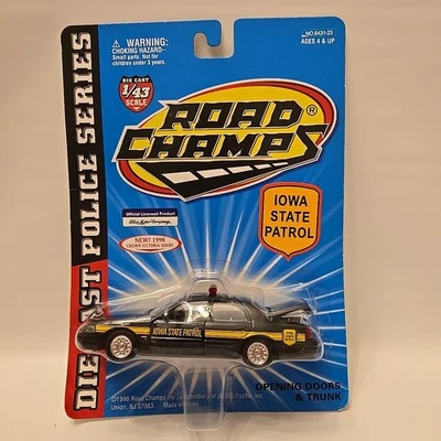 1998 Road Champs Iowa State Patrol Police Car Ford Crown,New,1:43 (B151) - Image 1 of 3