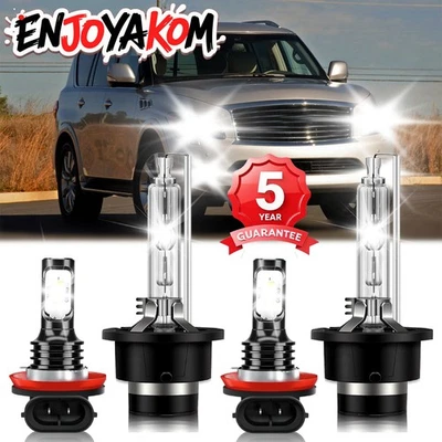 Kit de faros delanteros LED altos-bajos para Infiniti QX56 2011-2013 HID Foto 1 de 4