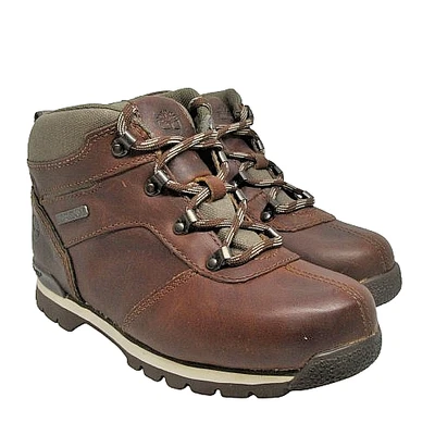timberland Boys Childrens splitrock  Boots Shoes size uk 2.5 eu 35 Brown Leather - image 1 of 4