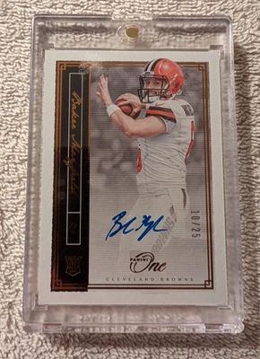 2018 Panini One Baker Mayfield Signed Rookie Card #72 10/25 - Image 1 of 4