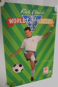 1989 Original Store Promo Poster - Rick Davis's World Trophy Soccer - C64 Amiga - Picture 1 of 5