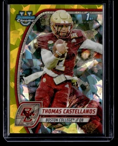 2024 Bowman University Cromo Zafiro Thomas Castellanos Amarillo #/75 - Imagen 1 de 2