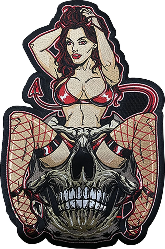 Patch bordado vermelho Lethal Threat Devil Girl - Imagem 1 de 1