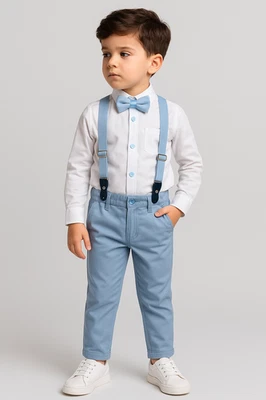 Sirri Baby & Boys Cotton Gentleman Outfit 4-Piece Formal Set 3 Months to 8 Years