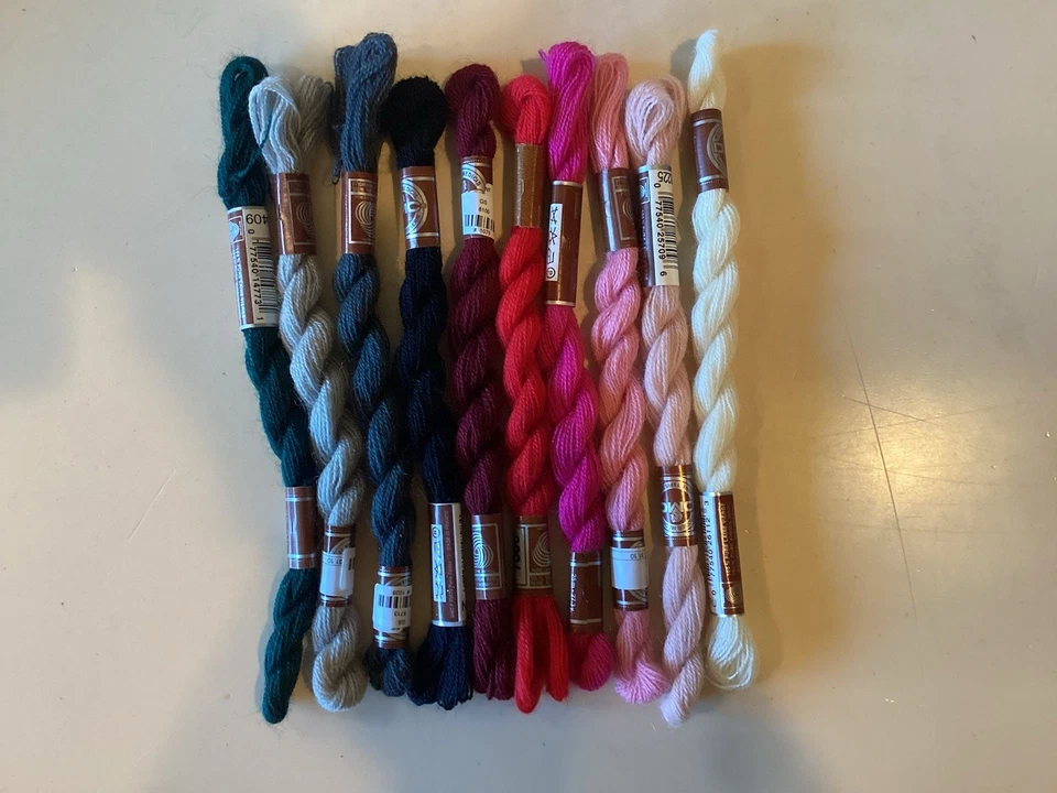 Ten Different DMC Medici 100% Wool Needlepoint Fiber - Image 1 of 1