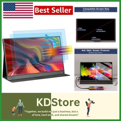 2-Pack 15.6" Matte Blue Light & Anti-Glare Screen Protectors for Laptops - Image 1 of 4