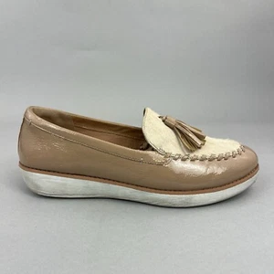 Fitflop charol pony mocasín sin cordones mocasines borla zapatos de vestir talla 41 UK7 - Imagen 1 de 17