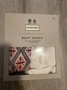 New Hunter U Fair isle Tall Boot Socks Size Medium - Picture 1 of 4