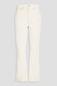 NWT RE/DONE sz27 70's High Rise Corduroy Bootcut Jeans in Vintage Ivory - Picture 1 of 5