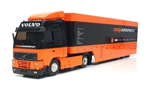 Eligor 1/43 Scale 111841 - Volvo F1 Transporter Truck Arrows 2000 - Orange/Black - Picture 1 of 5