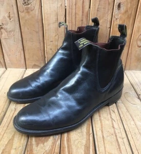 Rm Williams Black leather Australian chelsea Men Boots Size UK 12 F USA 13 - Picture 1 of 21