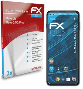 atFoliX 3x Screen Protector for Motorola Moto G 5G Plus clear - Zdjęcie 1 z 8