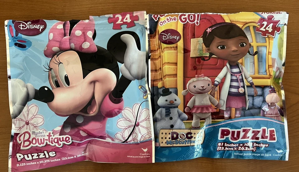 Набор из 2 головоломок Disney — по 24 штуки каждая — Minnie Mouse и Doc McStuffins - Изображение 1 из 4