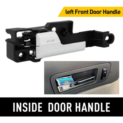 Manija interior delantera de la puerta interior cromada lado del conductor para Ford Fusion 2006-2012 Foto 1 de 4