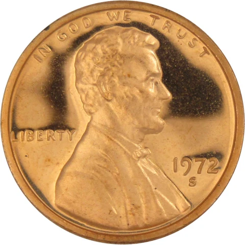 1972 S Lincoln Memorial Cent Choice Proof Penny 1c Coin Collectible Cover