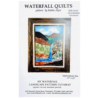 Waterfall Quilts PATTERN My Waterfall Landscape Pattern Cutaway by Kathie Alyce - Image 1 of 4