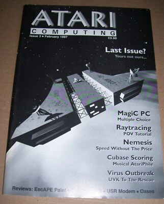 Atari 520 1040 ST STE Falcon Computer Atari Computing Magazin Ausgabe 3 Feb 97 - Bild 1 von 2