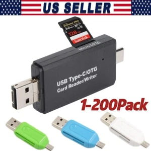 Card Reader USB 3.0 Type C Micro TF OTG Smart Memory Adapter Laptop Computer lot - Picture 1 of 8