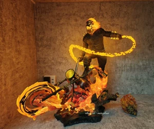 SS Ghost Rider Translucent "hellfire" effect Collectible Statue In Stock - Picture 1 of 5