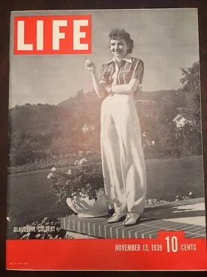 LIFE Magazine November 13 1939 Claudette Colbert German High Command Oil Fields - Image 1 of 2